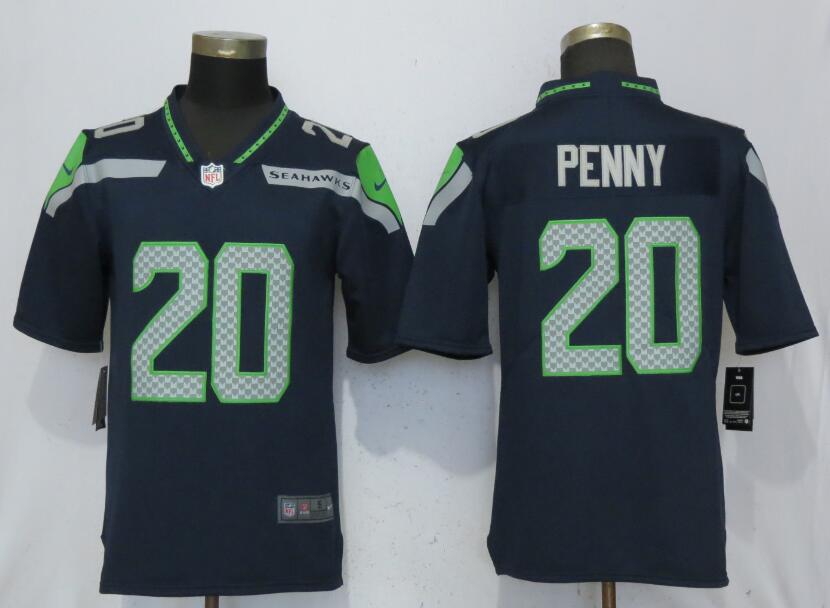 Men Seattle Seahawks #20 Penny Navy Blue 2017 Vapor Untouchable Limited Player Nike NFL Jerseys